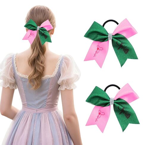 2Pcs Witch Hair Rope for Women,Pink & Green Hair Ropes,Witch-themed Accessories,Wicked Merch Gifts for Women,Wicked Hair Accessories for Halloween/Birthday Party Costume(Hair Rope) in Saudi Arabia