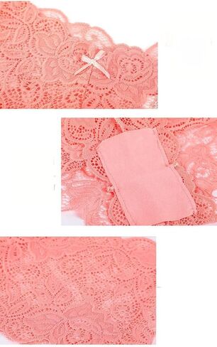 6 PCS Women Lace Mesh Low Rise Thong Panties, Soft Stretch T Back Panties, Ladies Breathable Underpants in Saudi Arabia