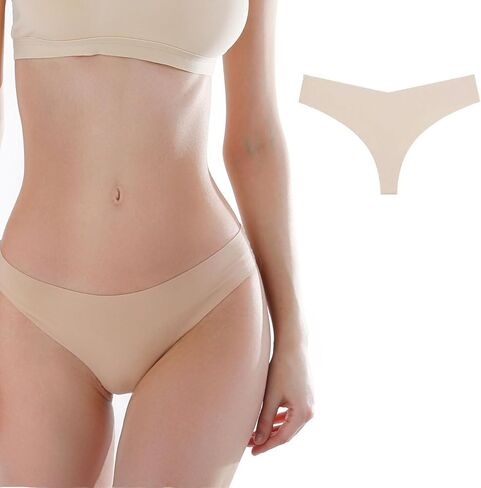 4/6 Pack Seamless Thongs for Women Low Rise No Show Invisible Panties Stretch Soft Sporty Underwear for Ladies in Saudi Arabia