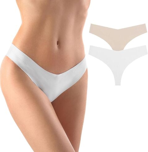 4/6 Pack Seamless Thongs for Women Low Rise No Show Invisible Panties Stretch Soft Sporty Underwear for Ladies in Saudi Arabia