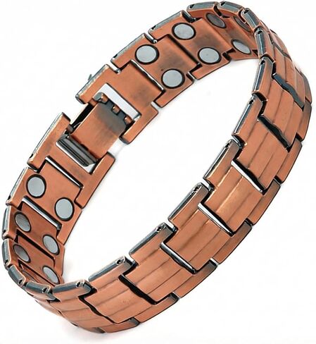 Men's Pure Copper Bracelet with Double-Row Elements in Saudi Arabia