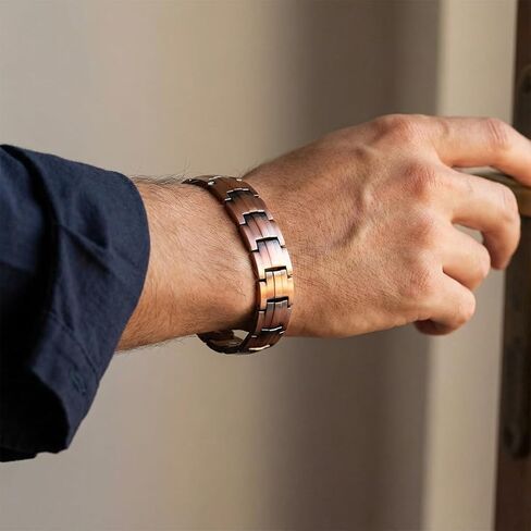 Men's Pure Copper Bracelet with Double-Row Elements in Saudi Arabia