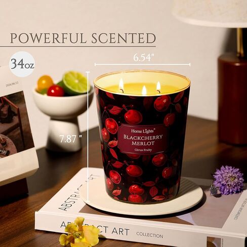 الرئيسيةأضواء الشموع المعطرة | جرة كبيرة 34 أوقية شمعة الصويا الطبيعية | يدوم لمدة 130 ساعة مع 3 فتائل | أنماط مختلطة انتقائية لديكور المنزل | هدايا للأم والنساء، بلاك شيري ميرلوت in Kuwait