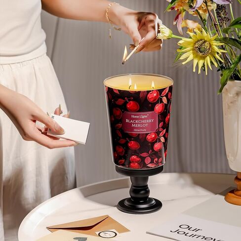 الرئيسيةأضواء الشموع المعطرة | جرة كبيرة 34 أوقية شمعة الصويا الطبيعية | يدوم لمدة 130 ساعة مع 3 فتائل | أنماط مختلطة انتقائية لديكور المنزل | هدايا للأم والنساء، بلاك شيري ميرلوت in Kuwait