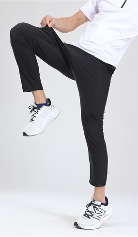 Men’s Lightweight Athletic Pants, Drawstring Waist with Side Accents, Relaxed-Fit Performance Trousers for Daily in Saudi Arabia
