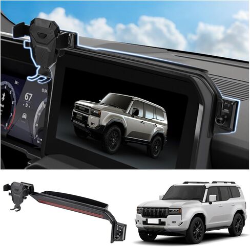 FIILINES Dashboard Storage Tray&Phone Holder Compatible with Ford Mustang Mach-E Mache 2021-2024 2025(Fit 15.5" Touch Screen) Dash Center Console Organizer Cell Phone Mount Interior Accessories in Kuwait