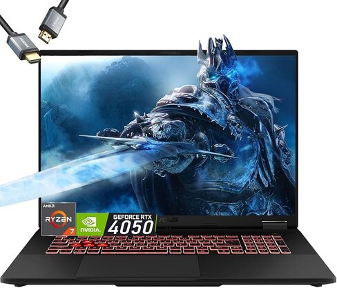 ASUS TUF Gaming Labtop 2024 - AMD Ryzen 7 7735HS Beat I7-12650H - RTX 3050 - Backlit Keyboard RGB - 15.6 "Display 144Hz - 32GB DDR5 RAM - 1TB PCIE SSD - Gaming PC Cable - HDMI Cable in Kuwait