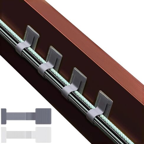 Hook and Loop Cable Ties & Adhesive Cable Clips – 50-Pack Cable Management & Wire Organizers for Cords, Household & Office Essentials in Saudi Arabia