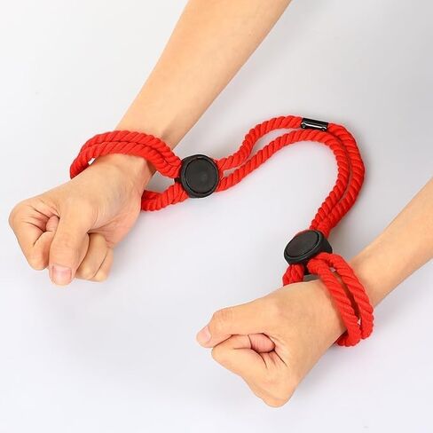 2 حزمة الأحمر والأسود سوبر لينة القطن حبل لعبة الجنس BDSM عبودية حبل BDSM القيود المعصم الأصفاد عبودية الجنس، الأصفاد الجنس سرير مجموعة الكبار الأزواج عبودية والعتاد والاكسسوارات للنساء سترة Tw11 in Kuwait