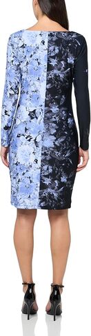 Kasper Womens Long SLV Boat Nk Side Pleat Dress in Saudi Arabia