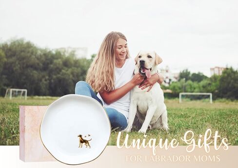 صور متحركة من InnoBeta Labrador للنساء، طبق خاتم سيراميك، صينية مجوهرات طبق حلية مزخرفة للخواتم والأقراط والقلائد ومفاتيح ساعة السوار، هدايا لعيد الميلاد، عيد الأم، عيد الميلاد - 4.75 بوصة in Saudi Arabia