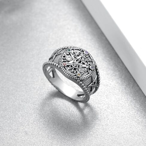 خاتم Tetragrammaton 925 من الفضة الإسترليني خاتم الخماسي Amuletos De Proteccióny Buena Suerte للرجال in Kuwait