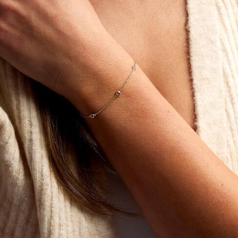 Pure Collection by Ross-Simons 0.20 ct. t.w. Ruby Station Bracelet in 14kt Yellow Gold in Saudi Arabia