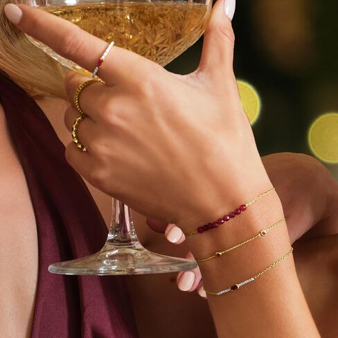 Pure Collection by Ross-Simons 0.20 ct. t.w. Ruby Station Bracelet in 14kt Yellow Gold in Saudi Arabia