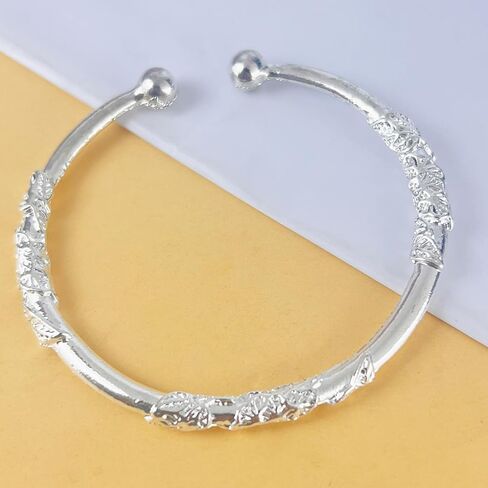 925 Sterling Silver Bangle | Open-End Dainty & Elegant Bracelet for Women in Saudi Arabia