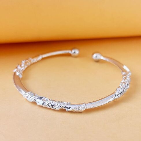 925 Sterling Silver Bangle | Open-End Dainty & Elegant Bracelet for Women in Saudi Arabia