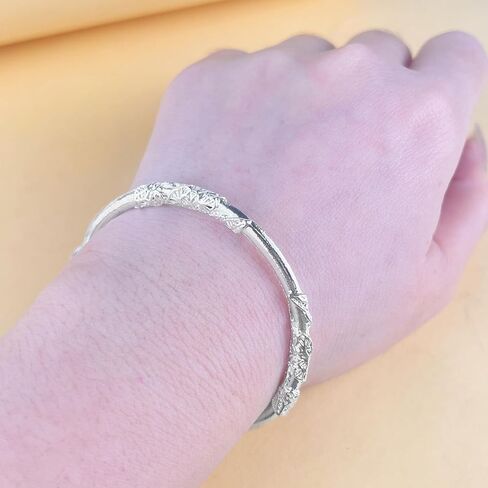 925 Sterling Silver Bangle | Open-End Dainty & Elegant Bracelet for Women in Saudi Arabia