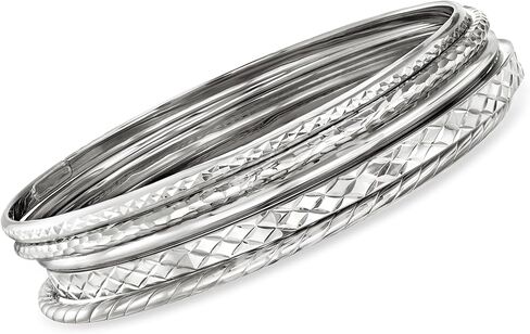 Ross-Simons Sterling Silver Jewelry Set: 5 Bangle Bracelets in Saudi Arabia