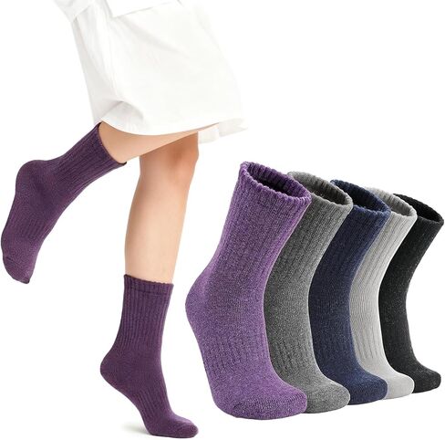 5pcs Mid-Crew Thermal Socks, Cold Weather Socks for Men and Women in Saudi Arabia