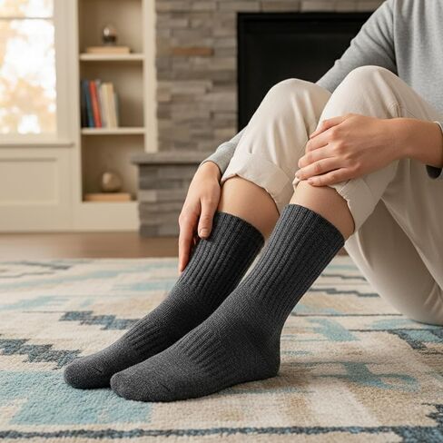 5pcs Mid-Crew Thermal Socks, Cold Weather Socks for Men and Women in Saudi Arabia