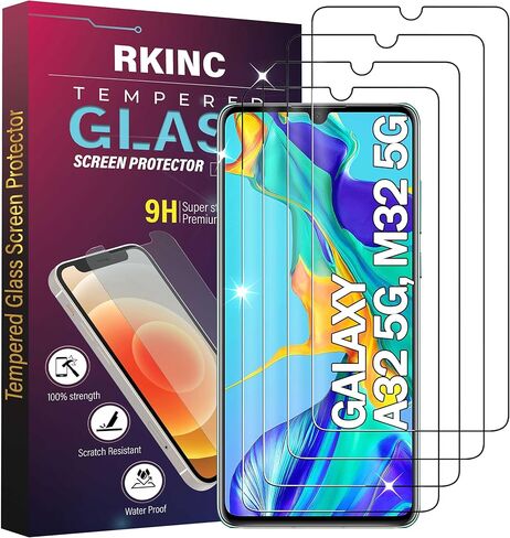 RKINC Screen Protector for Samsung Galaxy A14 5G, [4-Pack] Tempered Glass Film Screen Protector, 0.33mm [LifetimeWarranty][Anti-Scratch][Anti-Shatter][Bubble-Free] in Saudi Arabia