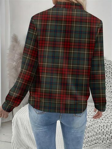 Women's Zip Jacket Christmas Coat Round Neck Front Pocket Sweater Lightweight Casual Street Style Autumn Winter Sweatshirt in Saudi Arabia