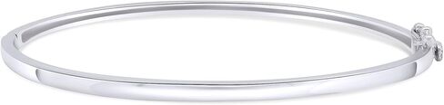 Bangle Bracelet For Women Round Cut Lab Created Moissanite And Classic Plain Design In 14K Gold Plated Sterling Silver Oval Shape Jewelry Gift For Her, 7 inches in Saudi Arabia