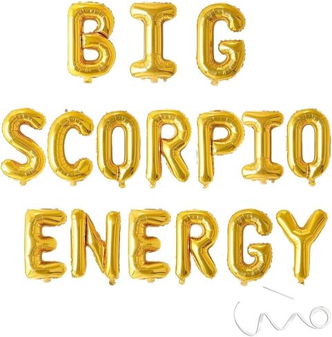 Big Scorpio Energy Banner, Zodiac Birthday Banner,October November Birthday Banner, Zodiac Scorpio, Horoscope, Astrology Bday Party Decorations,Black in Kuwait