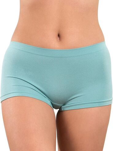 Alyce Ives Intimates Boyshort Panties for Women, Pack of 7, Seamless and No Show Under Clothing, Standard & Plus Sizes in Kuwait