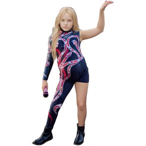 Halloween Snake Printed Outfits Inspired by Concert outfit for Girl Jumpsuit Bodysuit Birthday Music Party Costumes in Saudi Arabia