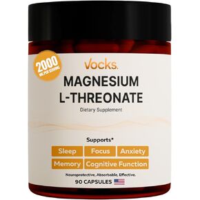 فوكس مغنيسيوم ل-ثريونات 2000 مجم | المغنيسيوم الدماغي للذاكرة والتركيز والنوم والقلق والدعم المعرفي | نباتي، غير معدّل وراثيًا، خالي من الغلوتين | تم اختبار نقائه من طرف ثالث | صنع في الولايات المتحدة الأمريكية | 90 عدد in Kuwait