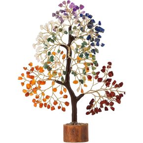 ديكور شجرة الحياة الكريستالية السبعة شاكرا - هدايا عيد ميلاد للنساء - طاقة إيجابية، شجرة كريستال بونساي للشفاء من فنغ شوي - أموال الأحجار الكريمة تظهر الحظ السعيد، هدايا روحية للأم - ديكور المنزل/المكتب in Kuwait