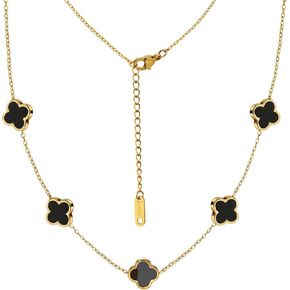 18K Gold Necklace Lucky Four Leaf Clover Necklaces for Women Jewelry Gifts for Women in Kuwait