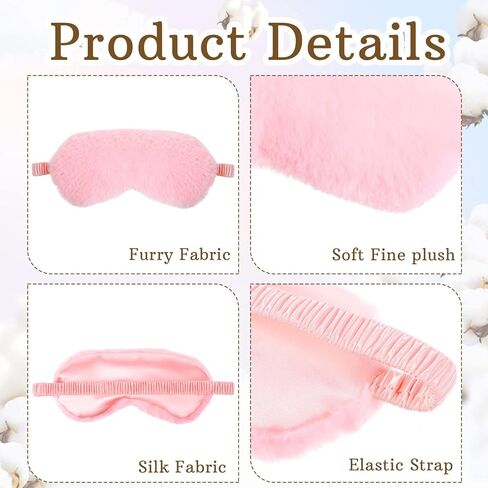 4 Pieces Plush Eye Mask Silk Furry Sleep Masks Comfortable Blindfold Eye Cover Colorful Satin Night Eyeshade Cover for Women Men Sleep Travel Nap Sleeping (Solid, Bright Colors) in Saudi Arabia