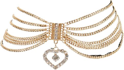 Women Western Fashion Gold Metal Boot Chain Bracelet Shoe Anklet Heart Charm Love in Saudi Arabia