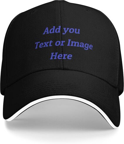 Custom Baseball Cap with Your Text-Print in USA, Personalized Adjustable Trucker Caps for Men Women, Casual Sun Peak Hat for Gifts in Saudi Arabia