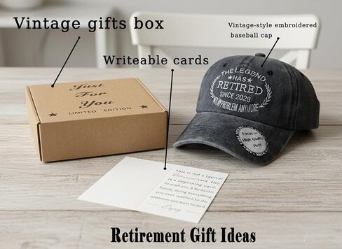 Retirement Gifts for Men Women 2026 Retired Hat Gift for Friend Mom Dad and Coworker, Boss Ideas Embroidered Baseball Cap in Saudi Arabia