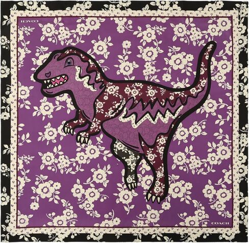 Coach Jonie Floral Rexy Printed Silk Square in Kuwait