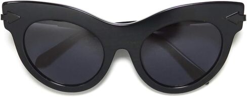 Karen Walker Miss Lark Womens/Ladies Cat Eye Full-rim 100% UVA & UVB Lenses Prestigious Designer Retro Upscale Sunglasses/Shades (52-22-145, Black) in Saudi Arabia