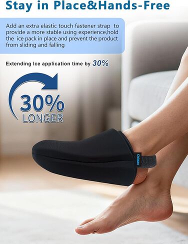 Foot Toes Ice Pack Wrap for Broken Toe & Bunion Pain,Reusable Cold & Heat Pack for Top of Foot & Forefoot Surgery Recovery,Best Ice Sock for Gout,Injuries,Swelling,Neuropathy Relief (1pcs) in Saudi Arabia