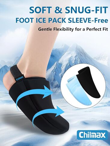 Foot Toes Ice Pack Wrap for Broken Toe & Bunion Pain,Reusable Cold & Heat Pack for Top of Foot & Forefoot Surgery Recovery,Best Ice Sock for Gout,Injuries,Swelling,Neuropathy Relief (1pcs) in Saudi Arabia