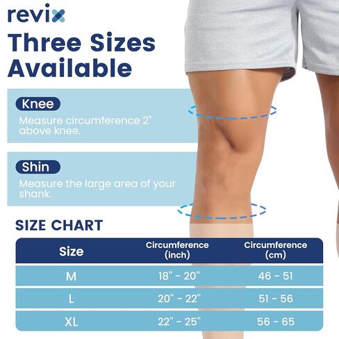 REVIX 3D Knee Ice Pack Wrap, Flexible Ice Compression Knee Sleeve with Innovative Dual-layer Gel, Reusable ice sleeve for knee, Cold Therapy for Knee, Elbow & Calf (M) in Saudi Arabia
