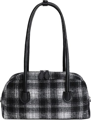 Vintage Shoulder Bag Elegant Christmas Plaid Bag Top-Handle Designer Handbag Underarm Purse Boston Bag in Saudi Arabia