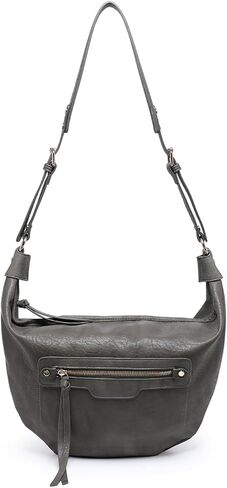 Leigh Large Hobo Crossbody Sling Bag for Women Vegan Leather Shoulder Handbag Purse with Stud Detailing in Saudi Arabia