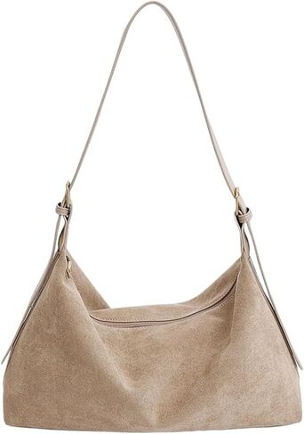 Fall Purse Suede Crossbody Shoulder Bags Brown Suede Purse Trendy Slouchy Faux Tote Bag for Women in Saudi Arabia