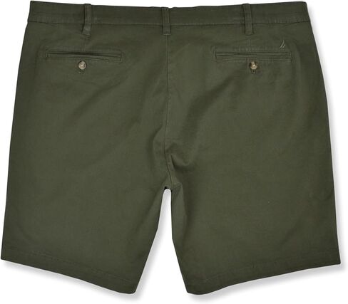 Nautica Men's Classic Fit Flat Front Stretch Chino 8.5 "شورت سطح السفينة ، (40W ، مقلع رمادي) in Kuwait