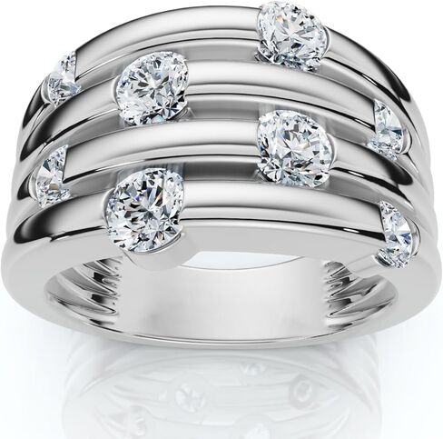 P3 POMPEII3 14K White Gold 1ct Real Diamond Right Hand Ring in Saudi Arabia