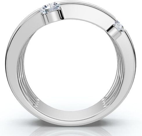 P3 POMPEII3 14K White Gold 1ct Real Diamond Right Hand Ring in Saudi Arabia