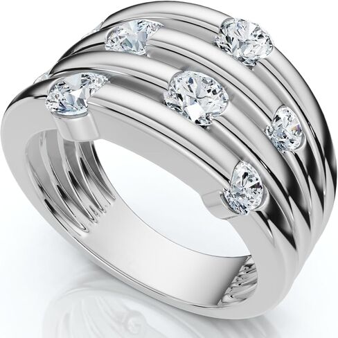 P3 POMPEII3 14K White Gold 1ct Real Diamond Right Hand Ring in Saudi Arabia