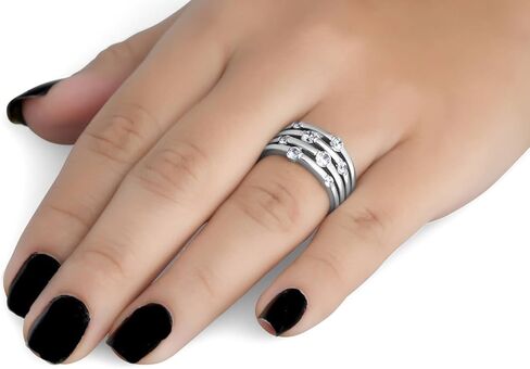 P3 POMPEII3 14K White Gold 1ct Real Diamond Right Hand Ring in Saudi Arabia